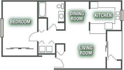 Apartments - One Bedroom Apartment Plan A